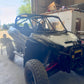 kawasaki krx side by side roll cage installed in harrisburg oregon inside fabrication shop