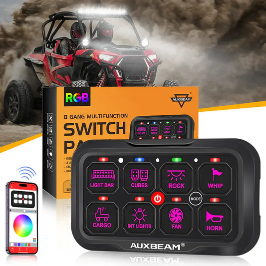 AR-800 Multifunction RGB Switch Panel with Bluetooth Controlled & 47 Inch Extension Cable(Optional) for Polaris RZR XP Turbo / Turbo S 2016 2017 2018 2019 2020 2021