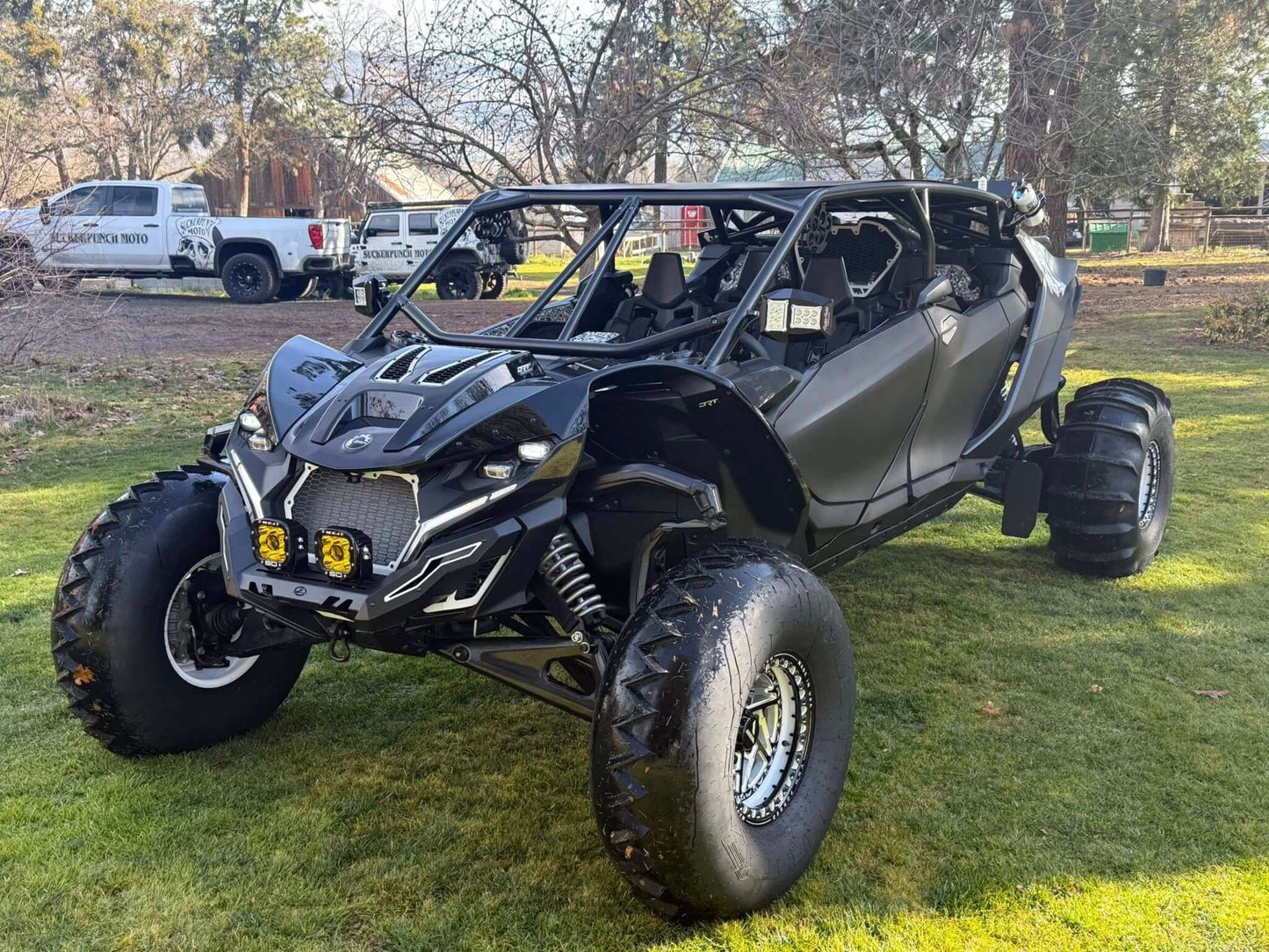 Black and grey 2025 Can-Am Maverick R Max with WCI Off-Road cage
