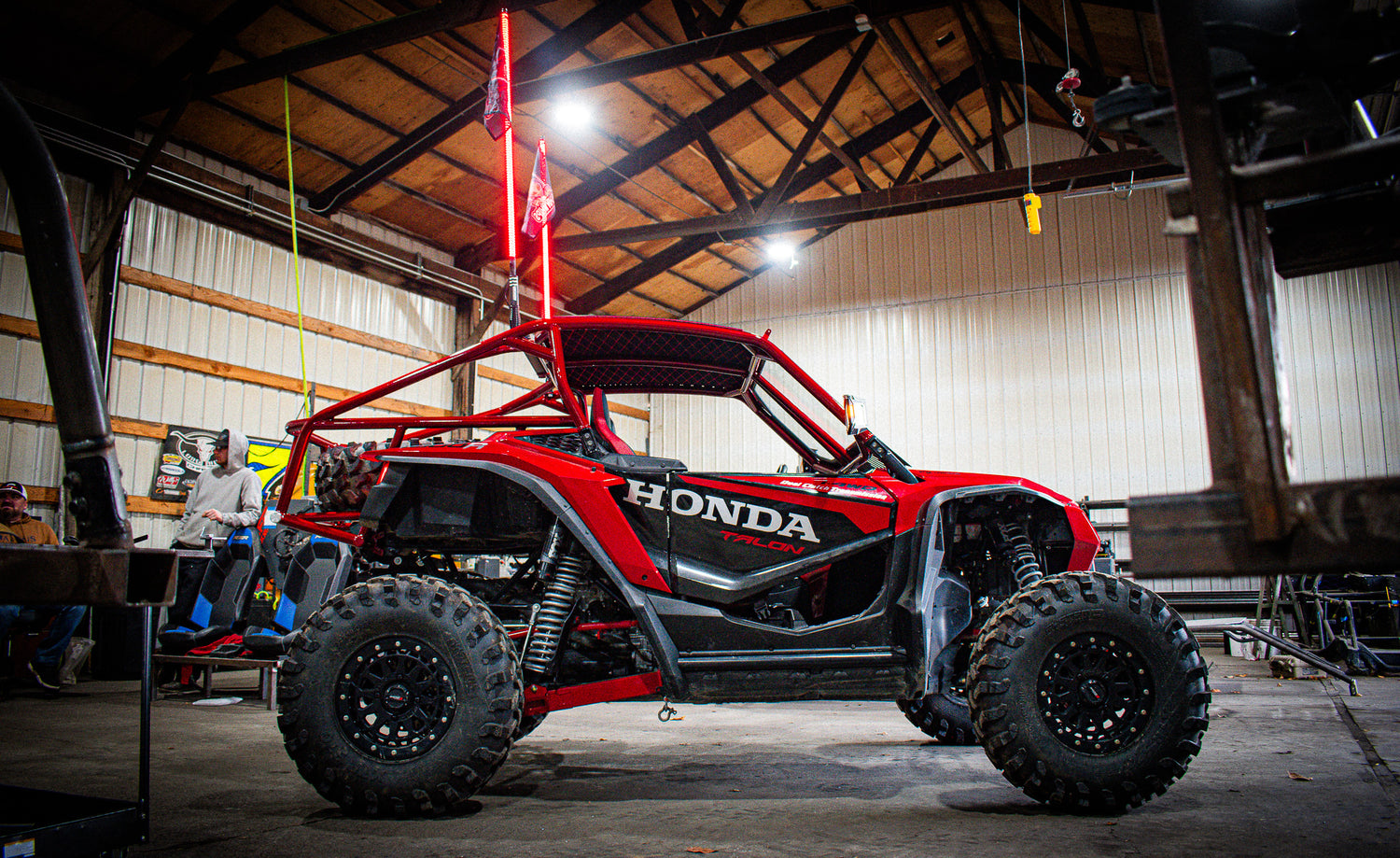custom wci offroad honda talon roll cage with integrated rear bumper 