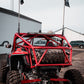 honda talon full roll cage powder coated red with spare tire carrier, light whips, rear bumper