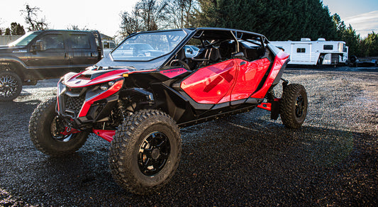 maverick r max roll cage with windshield 