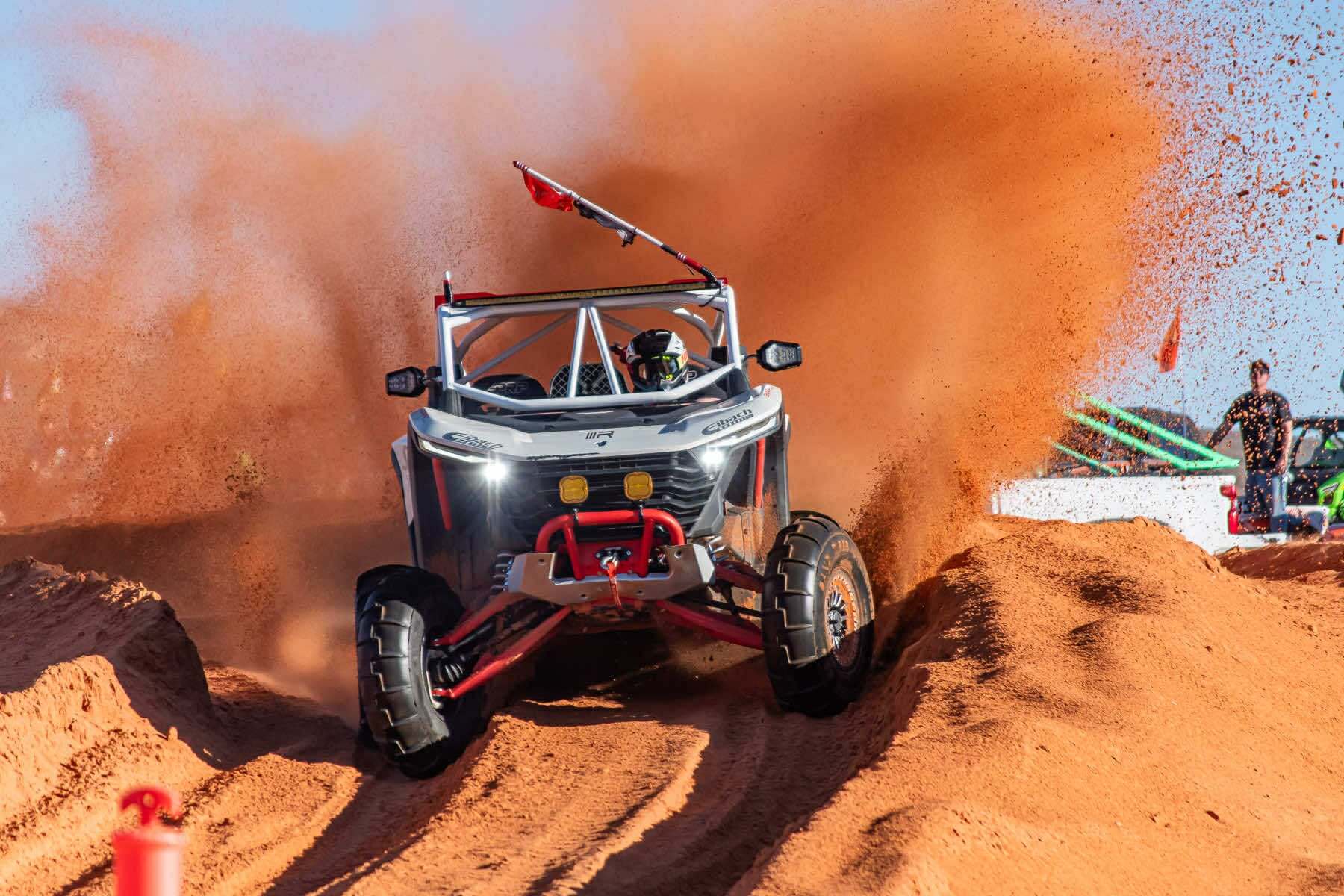 Segway super villain with super villain roll cage in the dunes racing