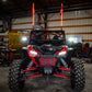 red and black honda talon with wci offroad honda talon roll cage with full vented windshield and light whips 